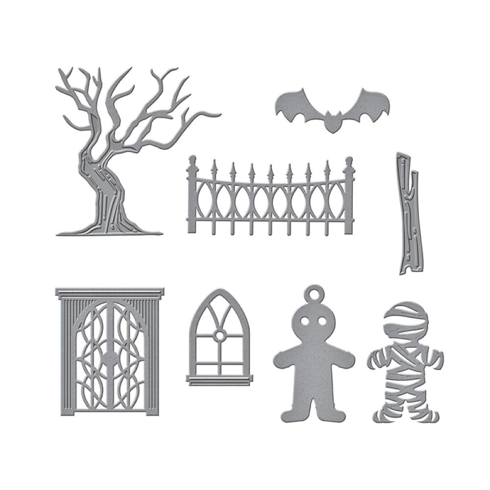 Spellbinders Etched Dies Spooky Cottage