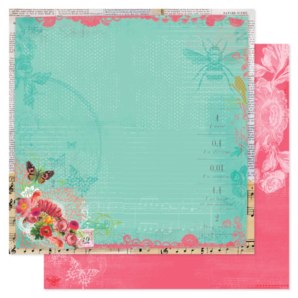 SALE 12x12 Inch Assorted Pack Pink Paislee 12er Set