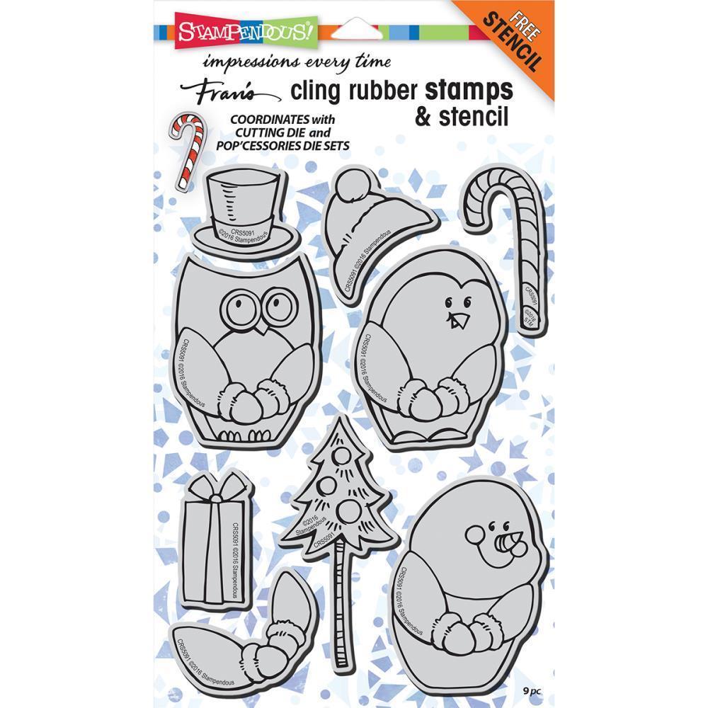 Stampendous Cling Rubber Stamp Winter Friends