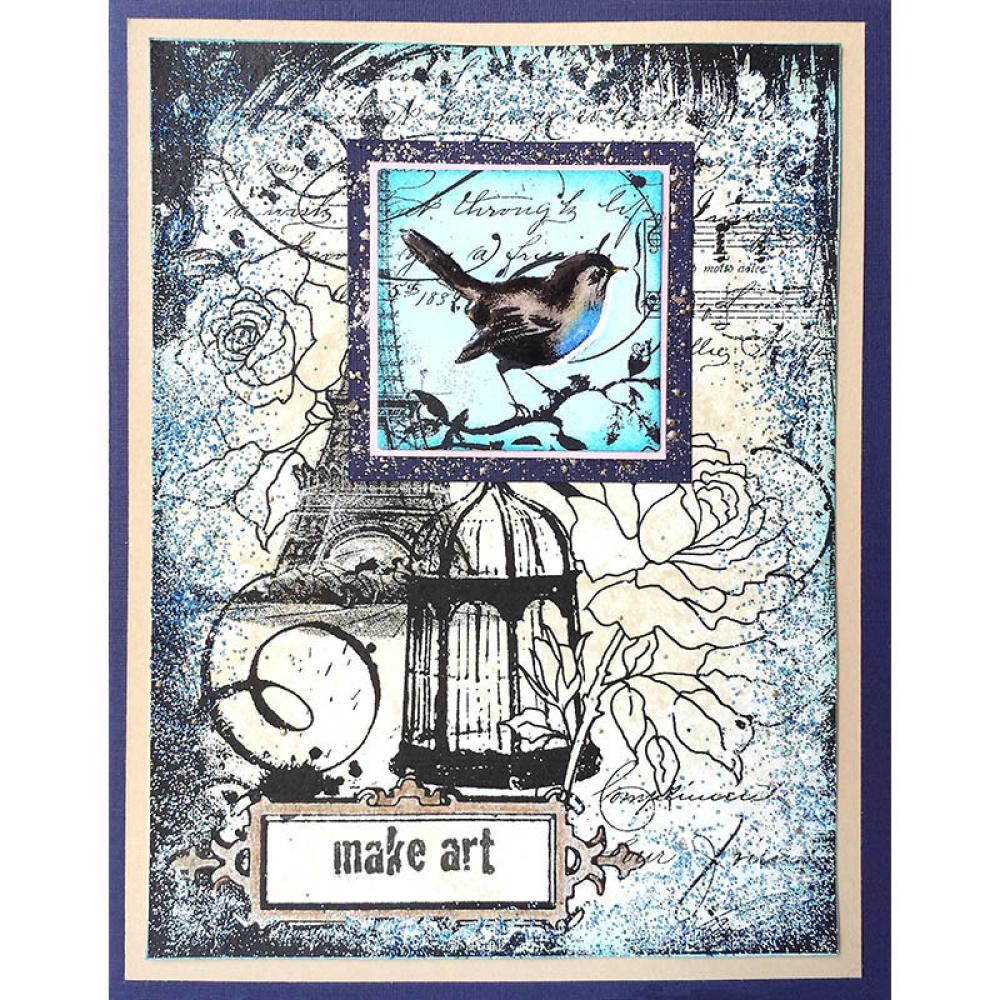 Stampendous Cling Stamp Eiffel Collage