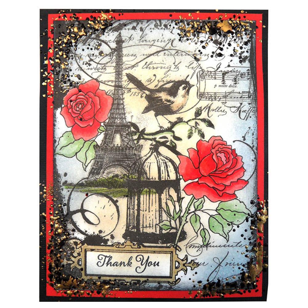 Stampendous Cling Stamp Eiffel Collage