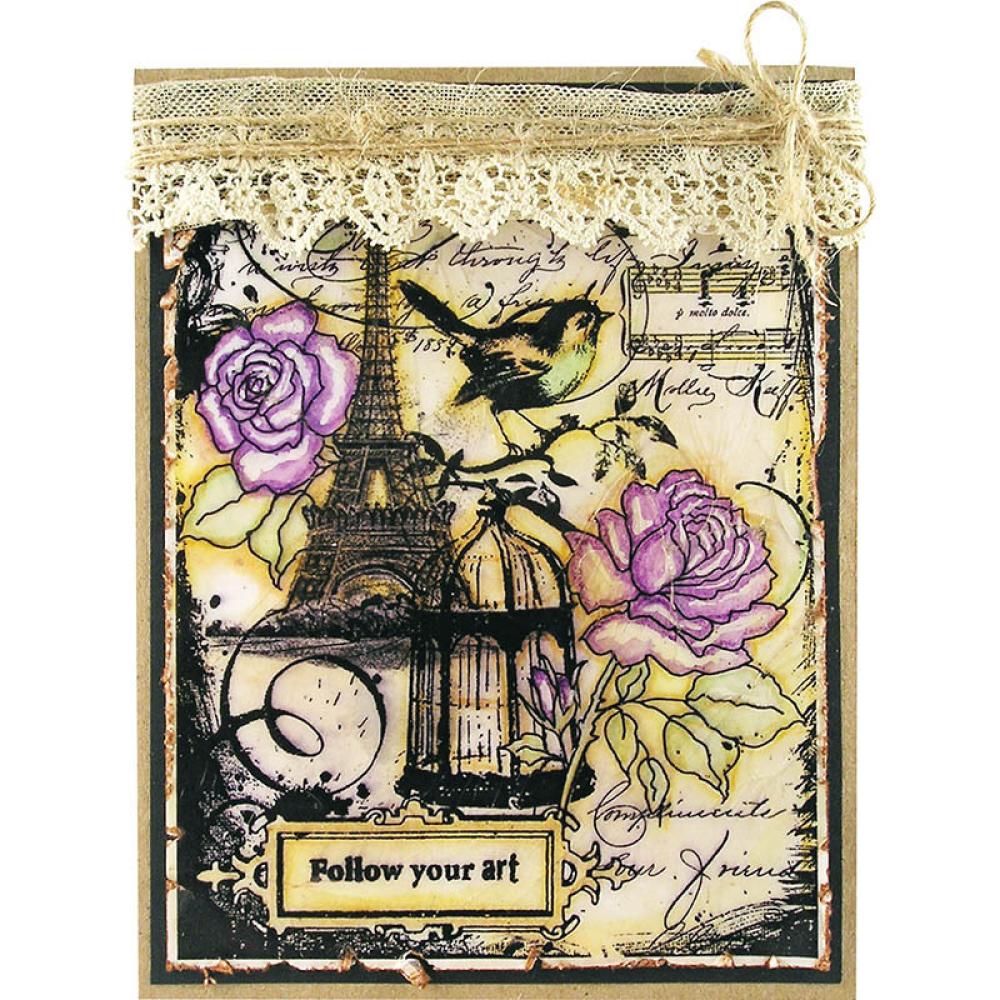 Stampendous Cling Stamp Eiffel Collage