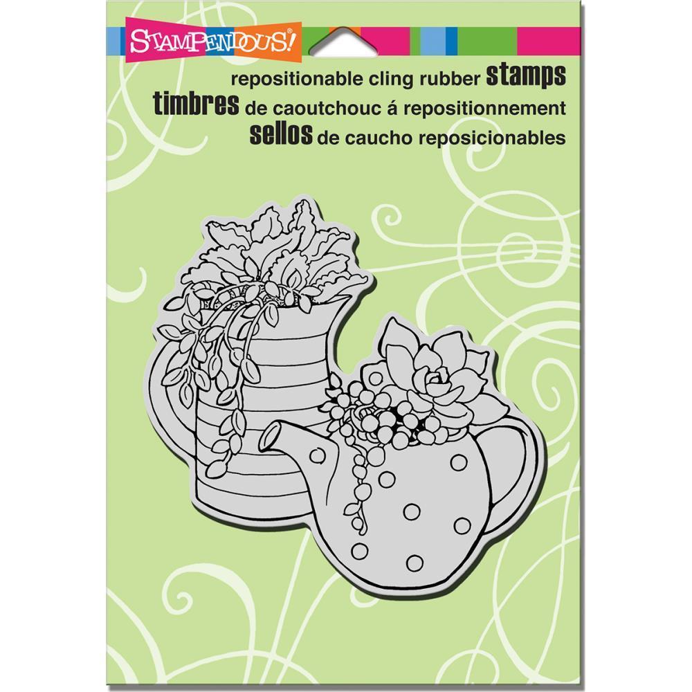 Stampendous Cling Stamp Potted Succulents #CRW184