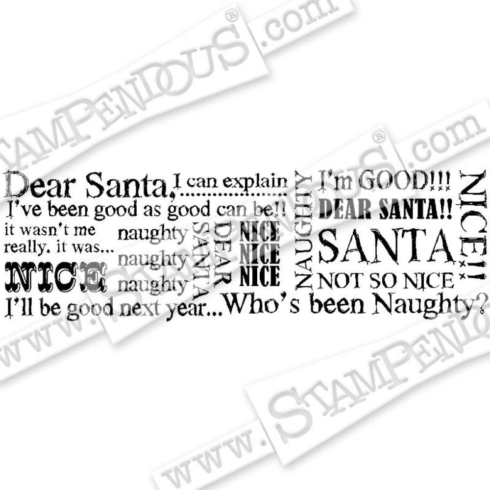 Stampendous Stempel Santa Words