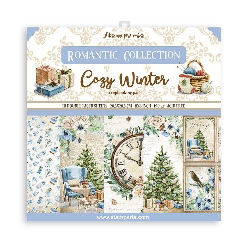 Stamperia 8x8 Paper Pad Cozy Winter #SBBS69