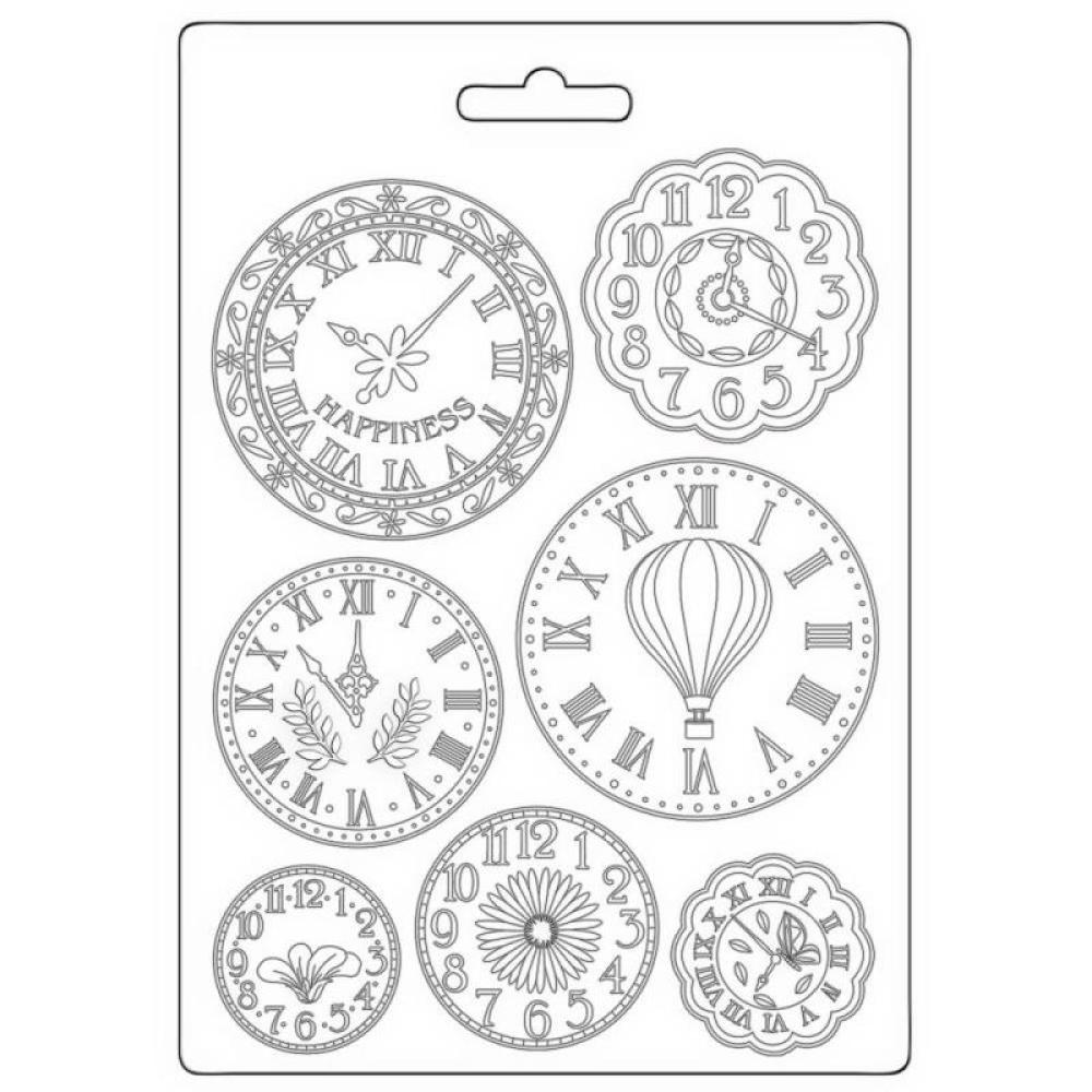 Stamperia A5 Soft Mould Welcome Home Clocks K3PTA5644