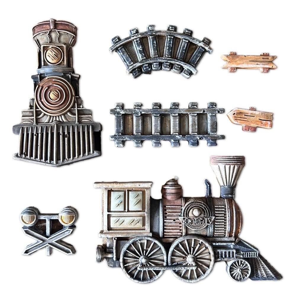 Stamperia Art of Travelling A5 Silicone Mould Train KACMA549