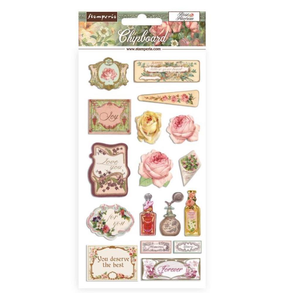 Stamperia Chipboard 15x30 cm Rose Parfum DFLCB66