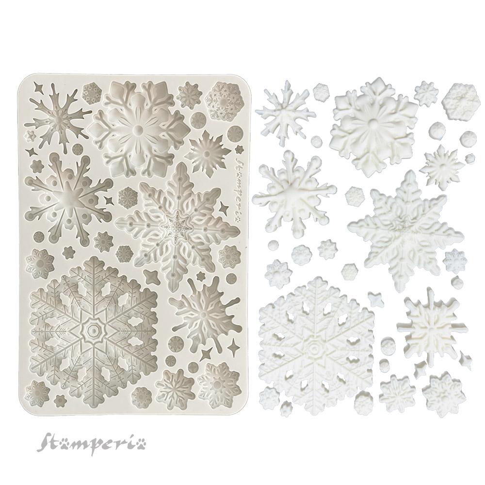 Stamperia Dewdrops A5 Silicone Mould Snowflakes KACMA545