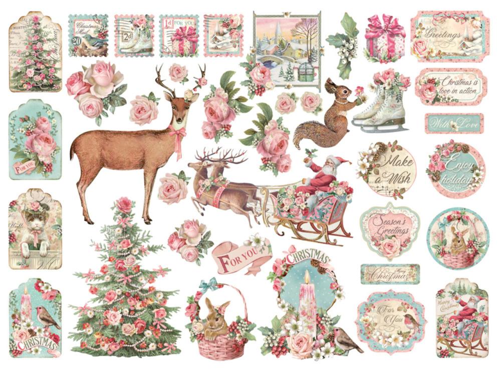 Stamperia Die cuts Pink Christmas DFLDC45