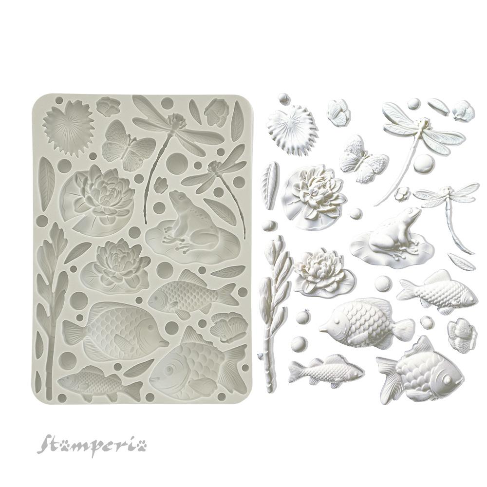 Stamperia Forest A5 Silicone Mould Fish and Dragonfly KACMA540