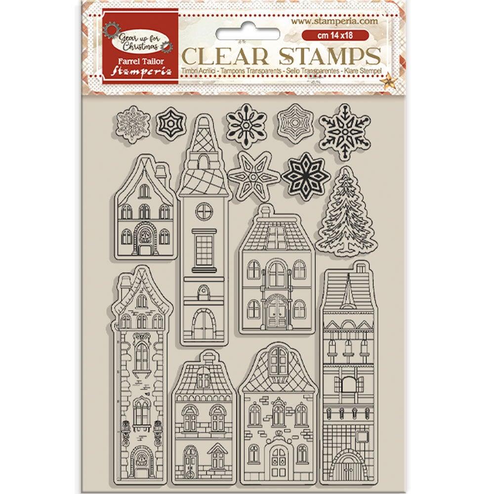 Stamperia Gear up for Christmas Clear Stamps Cozy Houses #WTK196