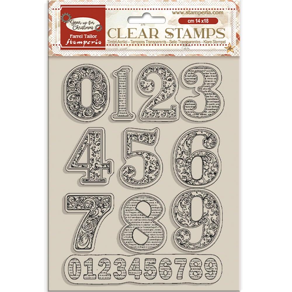 Stamperia Gear up for Christmas Clear Stamps Numbers #WTK200