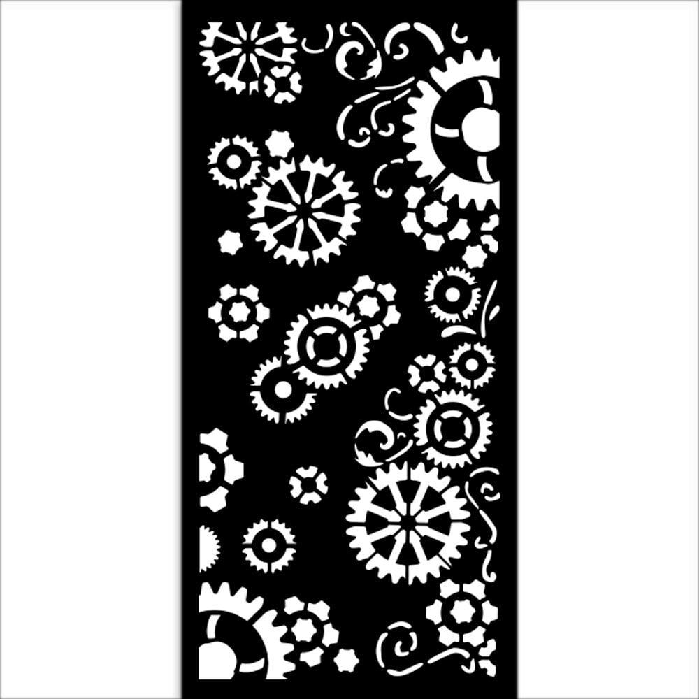 Stamperia Gear up for Christmas Stencil Gears KSTDL98