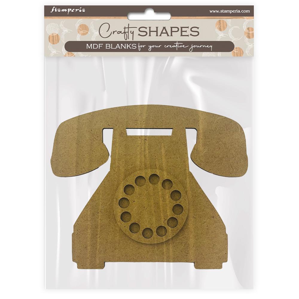 Stamperia MDF Crafty Shapes Blanks Golden Harmony Telephone KLSM24