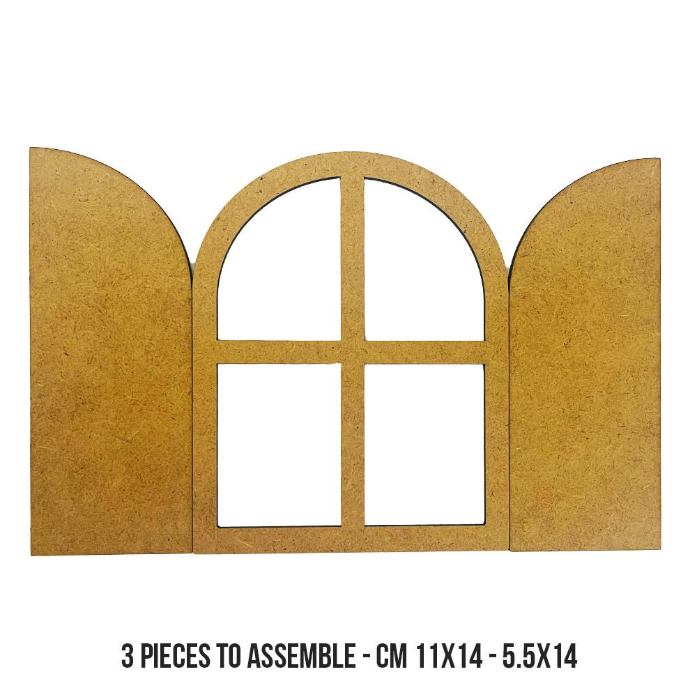 Stamperia MDF Crafty Shapes Blanks Golden Harmony Window KLSM25