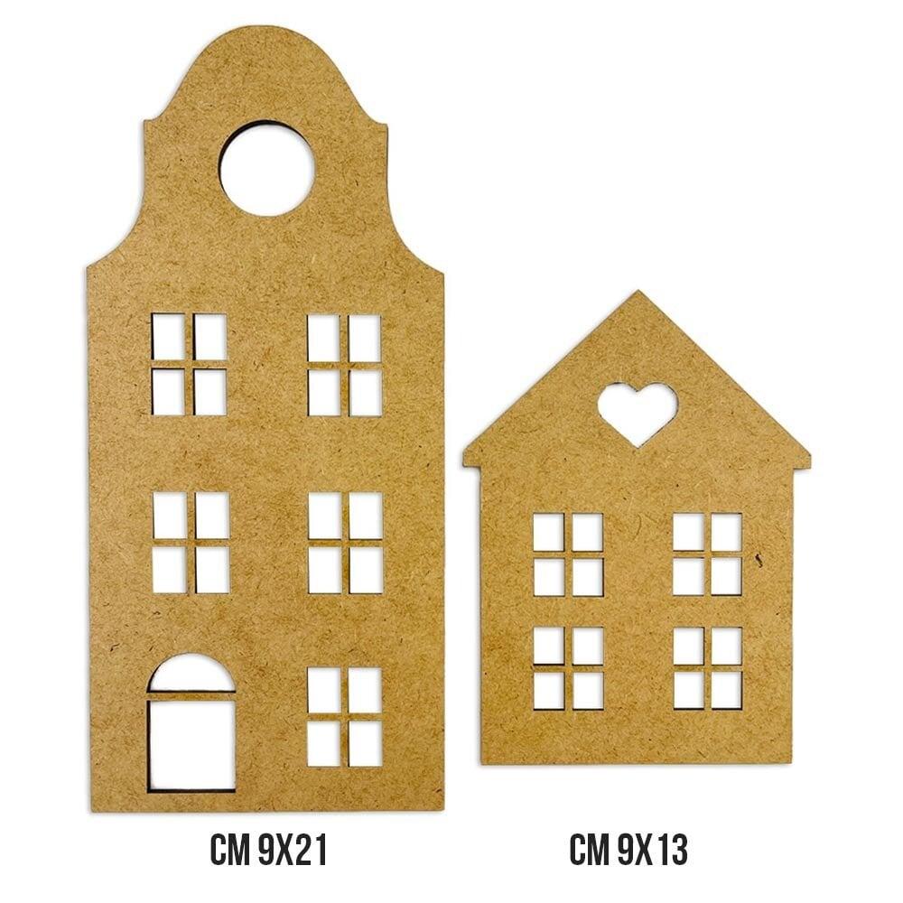 Stamperia MDF Crafty Shapes Blanks Houses KLSM10