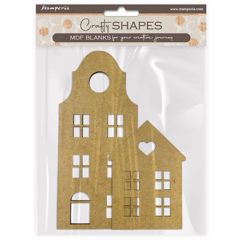 Stamperia MDF Crafty Shapes Blanks Houses KLSM10