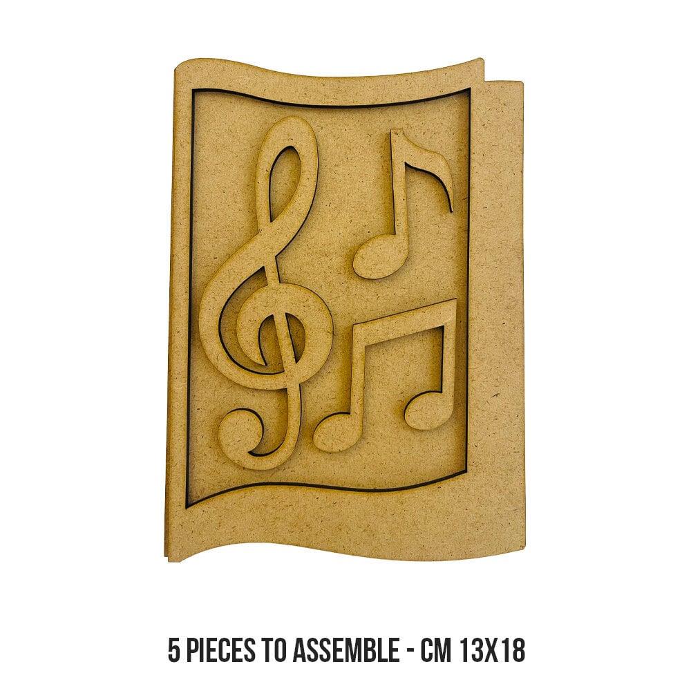 Stamperia MDF Crafty Shapes Blanks Music Notes KLSM31