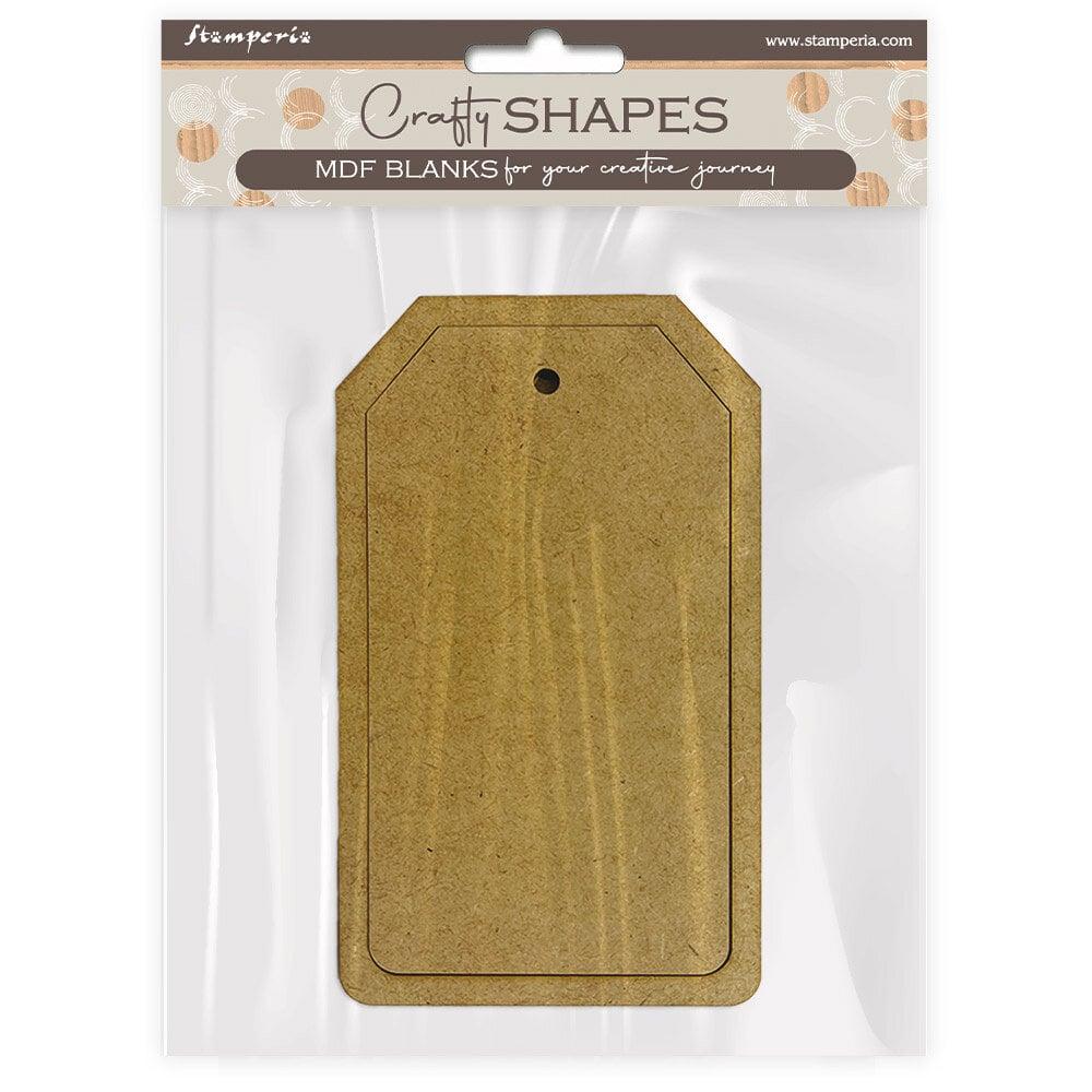 Stamperia MDF Crafty Shapes Blanks Rectangular Tag KLSM21