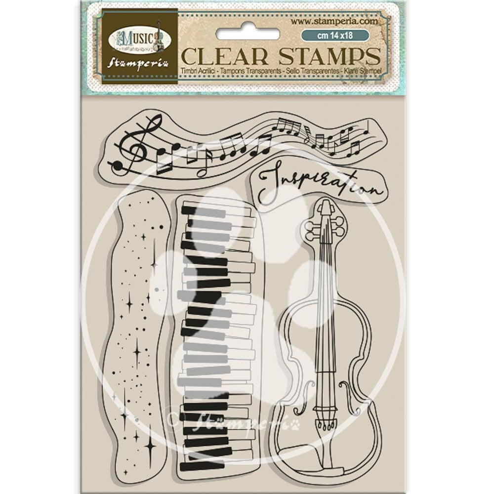 Stamperia Music Clear Stamps Violin #WTK204