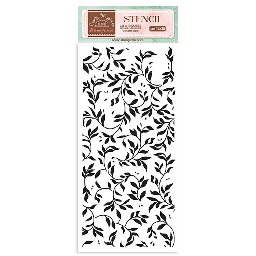 Stamperia Stencil Welcome Home Leaf Pattern KSTDL75