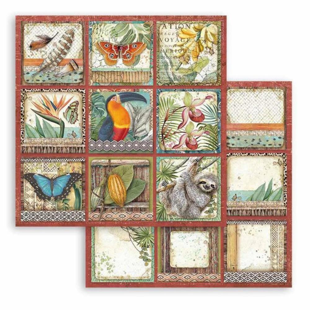 Stamperia 12x12 Paper Amazonia Cards #SBB767