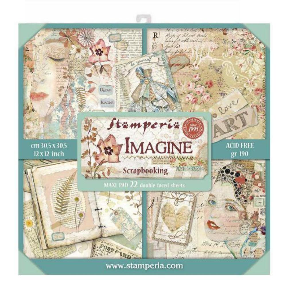 Stamperia 12x12 Paper Pad Imagine #SBBXL04