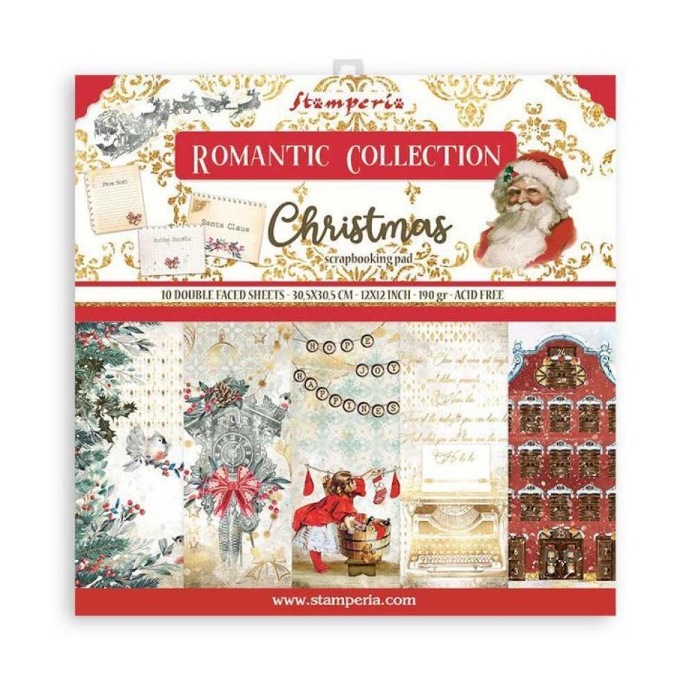 Stamperia 12x12 Paper Pad Romantic Christmas #SBBL96