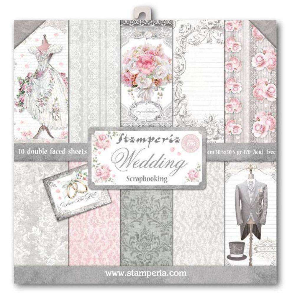 Stamperia 12x12 Paper Pad Wedding  #SBBL18