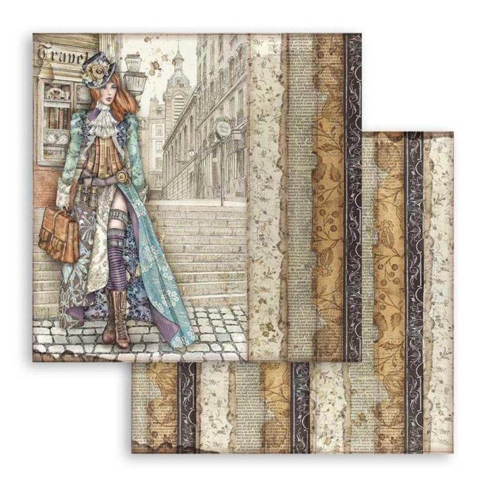 Stamperia 12x12 Paper Set Lady Vagabond #SBB762