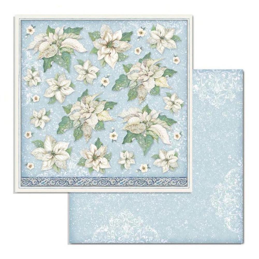 Stamperia 12x12 Paper Set Poinsettia #SBB720