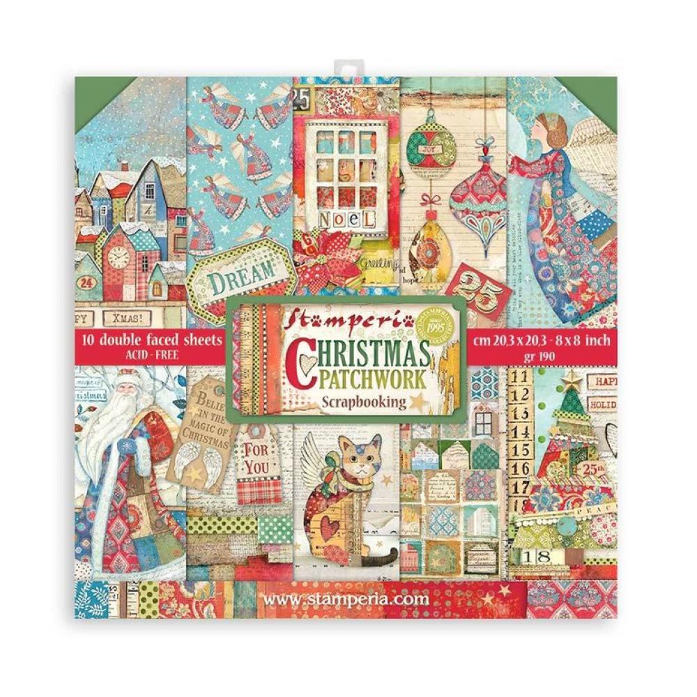 Stamperia 8x8 Paper Pad Christmas Patchwork #SBBS40