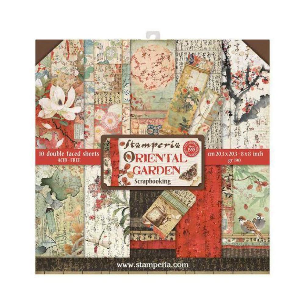 Stamperia 8x8 Paper Pad Oriental Garden #SBBS09