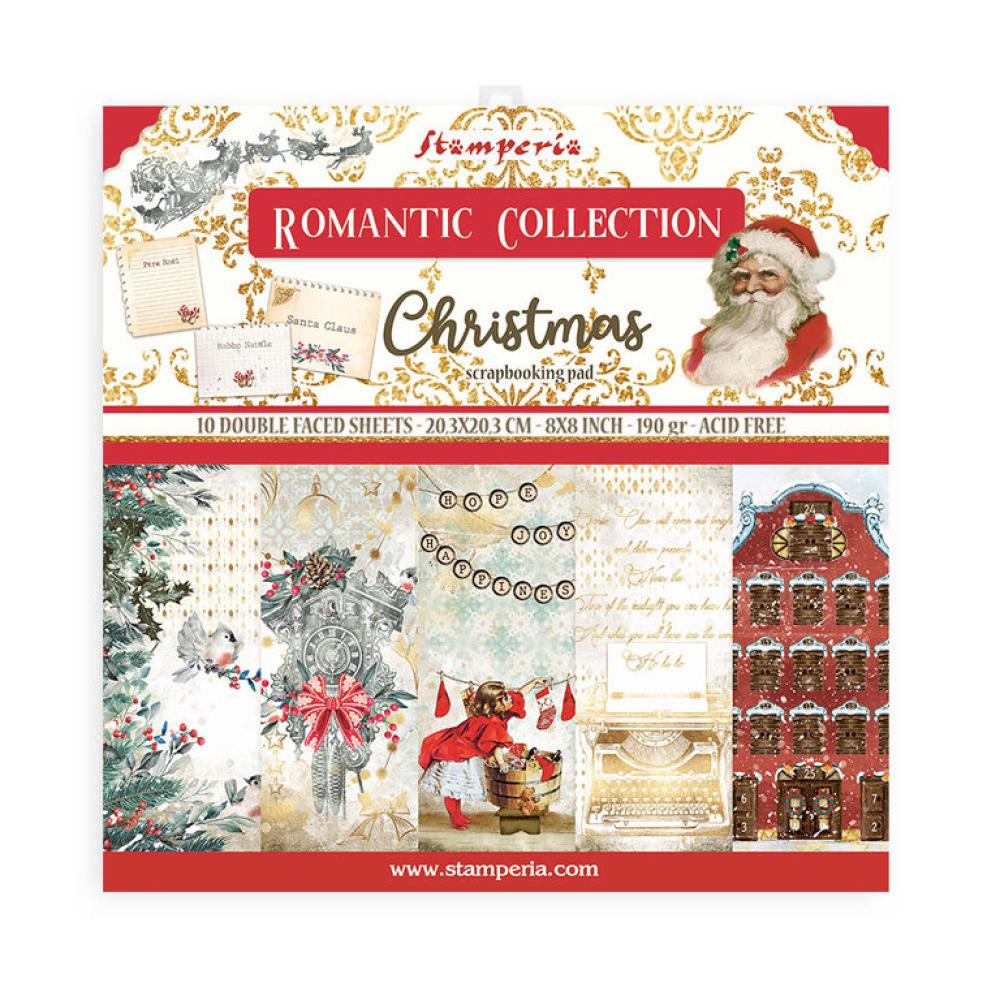 Stamperia 8x8 Paper Pad Romantic Christmas #SBBS44