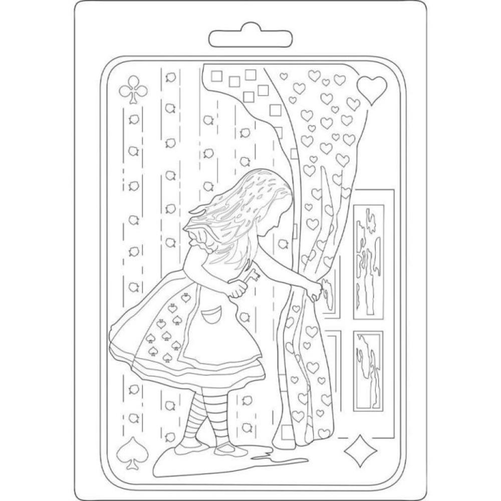 Stamperia A5 Soft Modelling Mould Alice #543