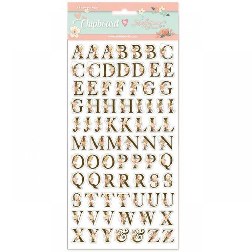 Stamperia Chipboard 15x30cm Love Story Alphabet