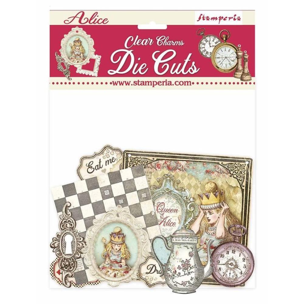 Stamperia Clear Die Cuts Alice Charms #DFLDCP18