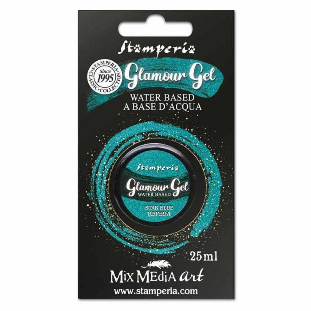 Stamperia Glamour Gel Star Blue K3P59A