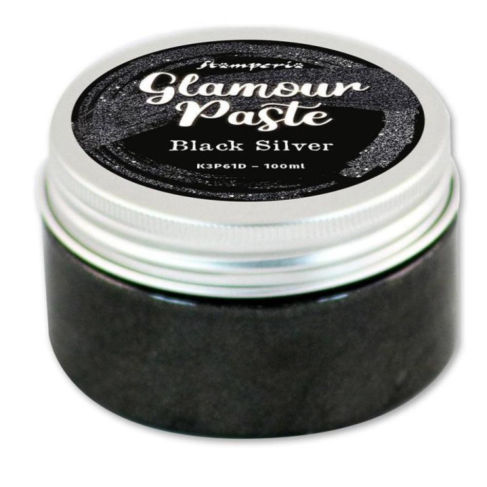 Stamperia Glamour Paste Black Silver K3P61D