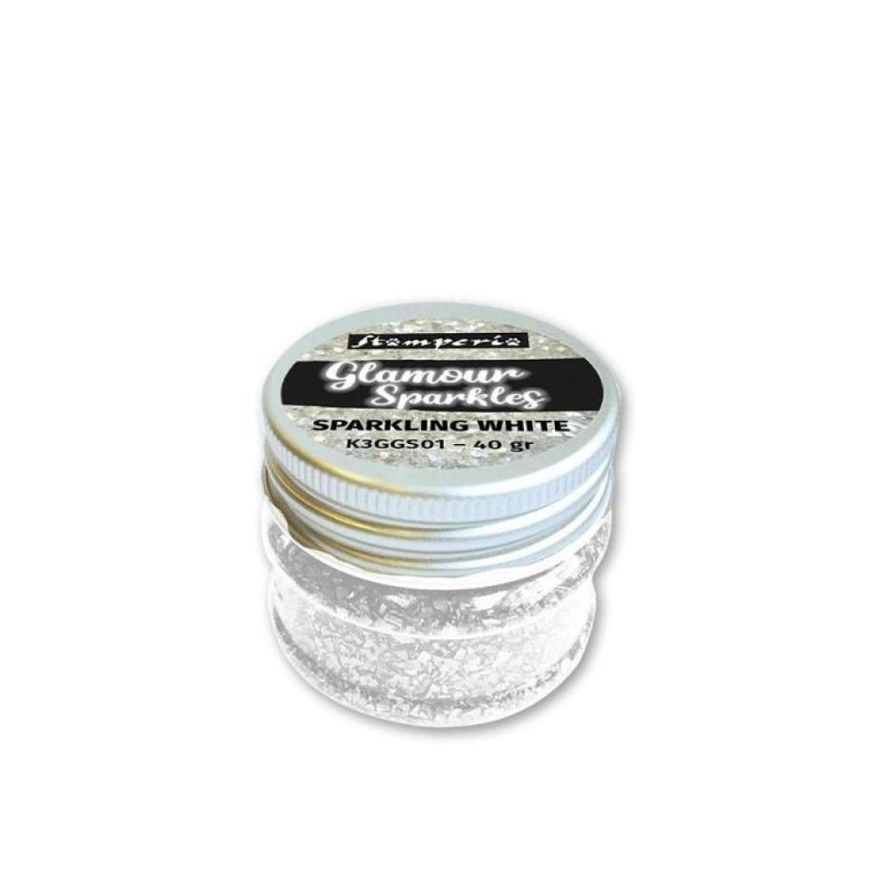 Stamperia Glamour Sparkles 40gr Sparkling White K3GGS01