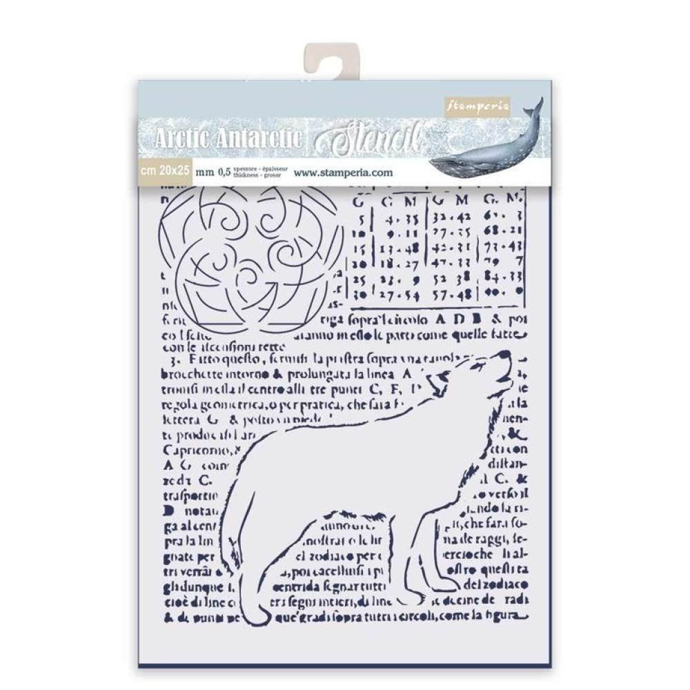 Stamperia Media Stencil Wolf KSTD057