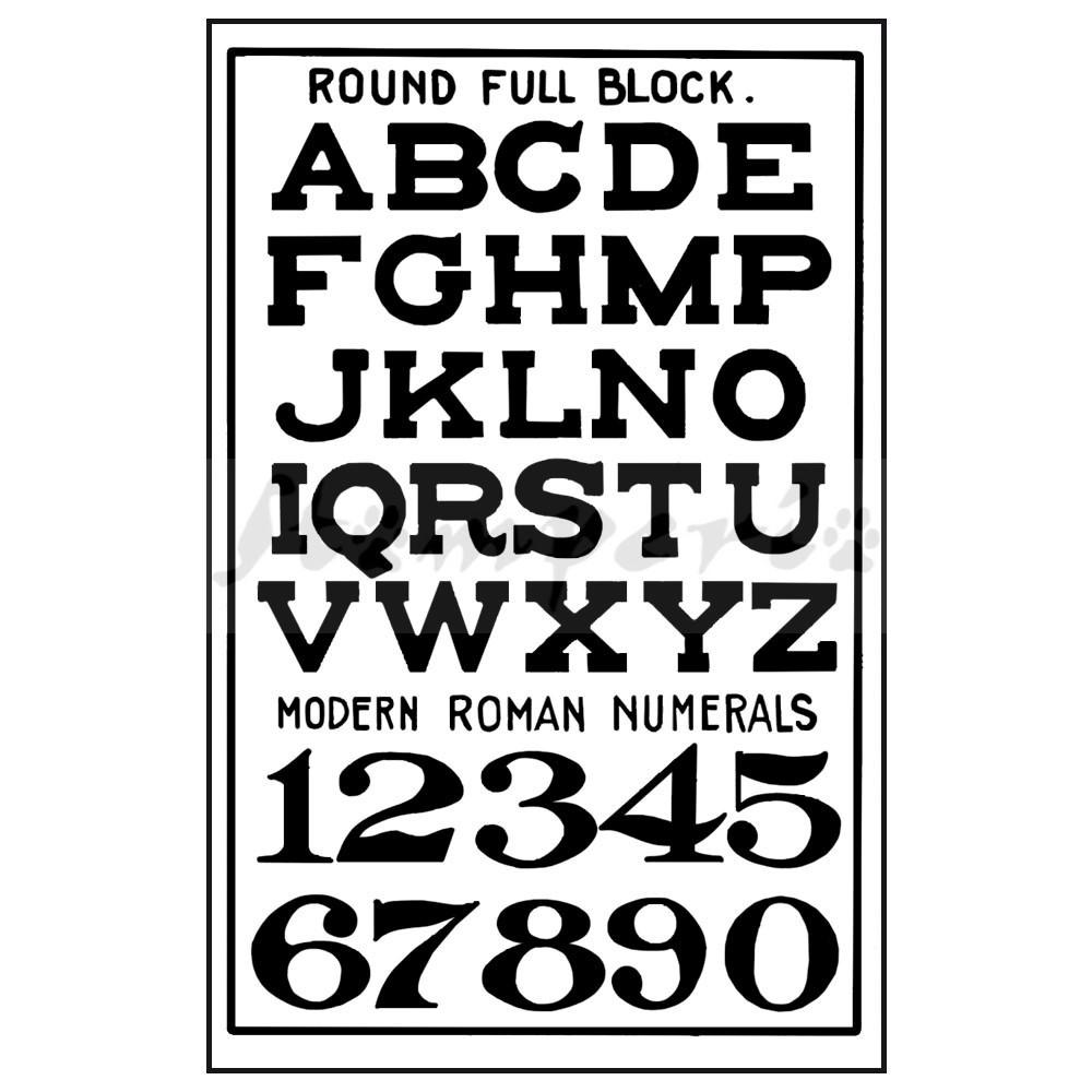 Stamperia Rubber Stamp Alphabet & Numbers #WTKCC132