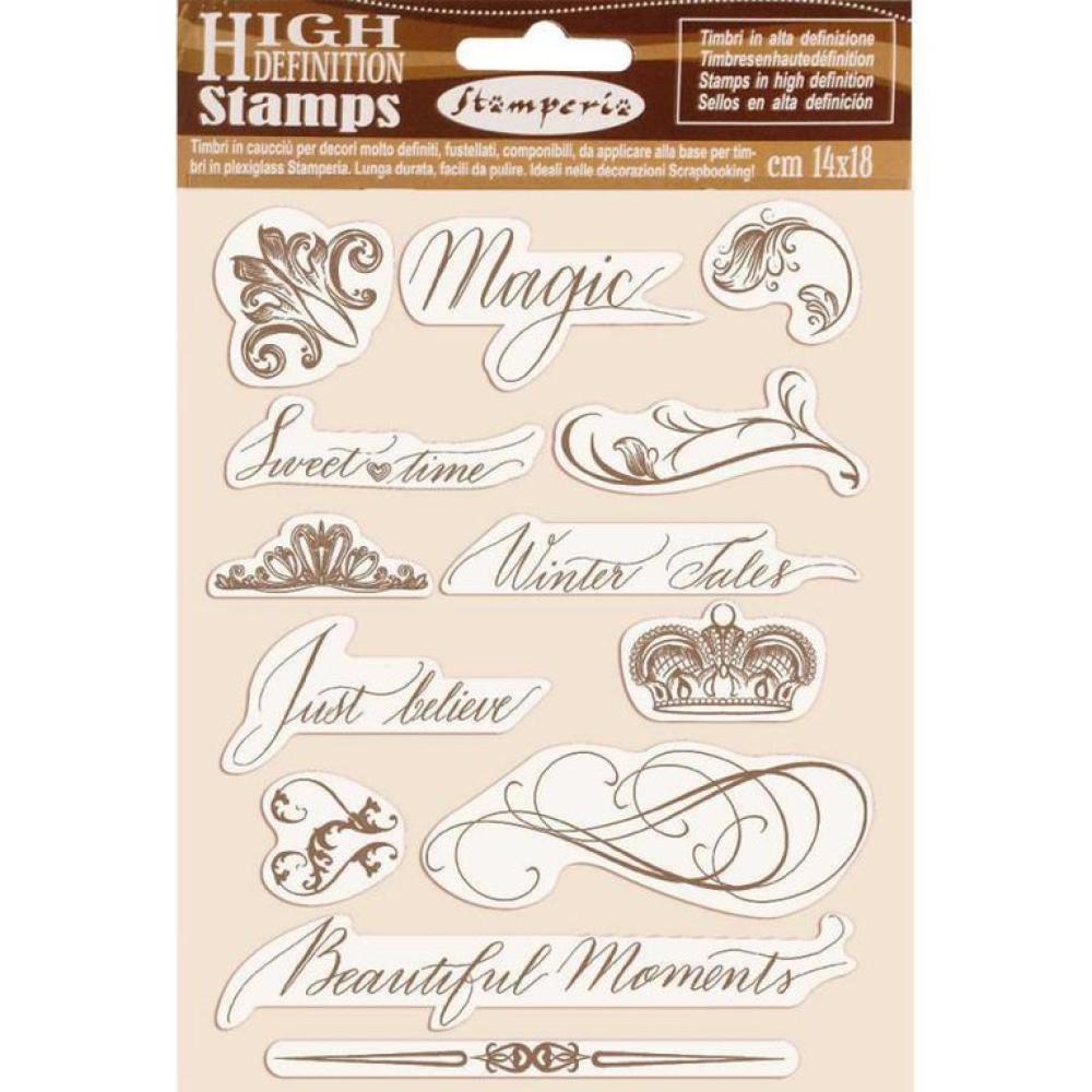 Stamperia Rubber Stamp Beautiful Moments #WTKCC168