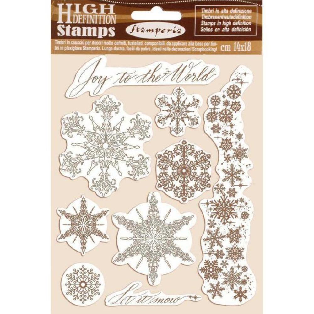 Stamperia Rubber Stamp Snowflakes #WTKCC167