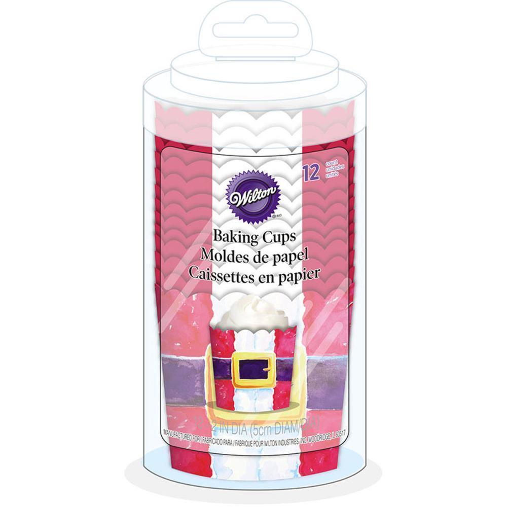 Wilton Standard Baking Cups Santa's Belt 12Pkg #W7229