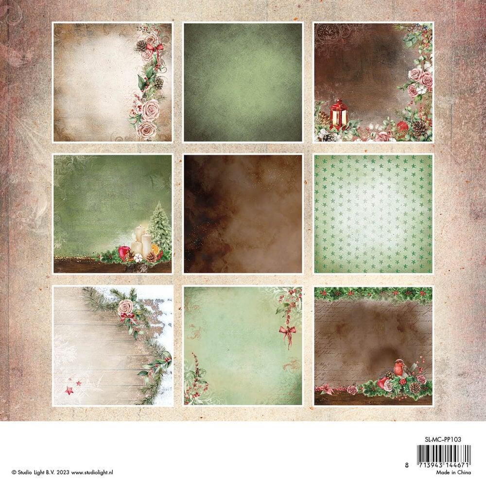 Studio Light 8x8 Paper Pad Magical Christmas Backgrounds #103