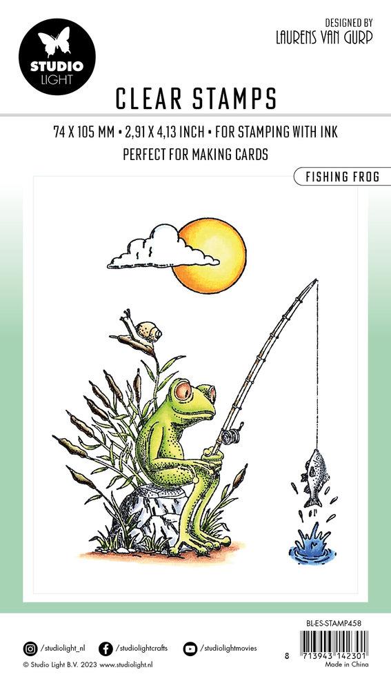 Studio Light Clear Stamps Fishing Frog by Laurens #458