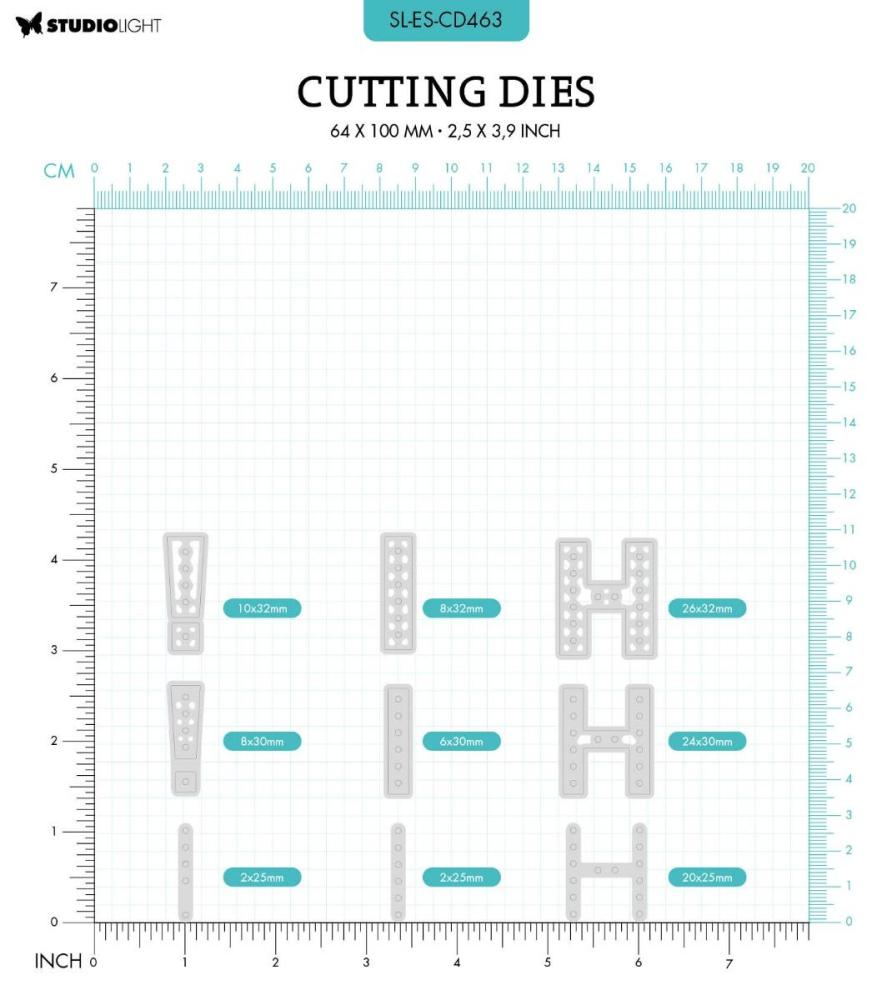 Studio Light Cutting Die Essentials HI! #463