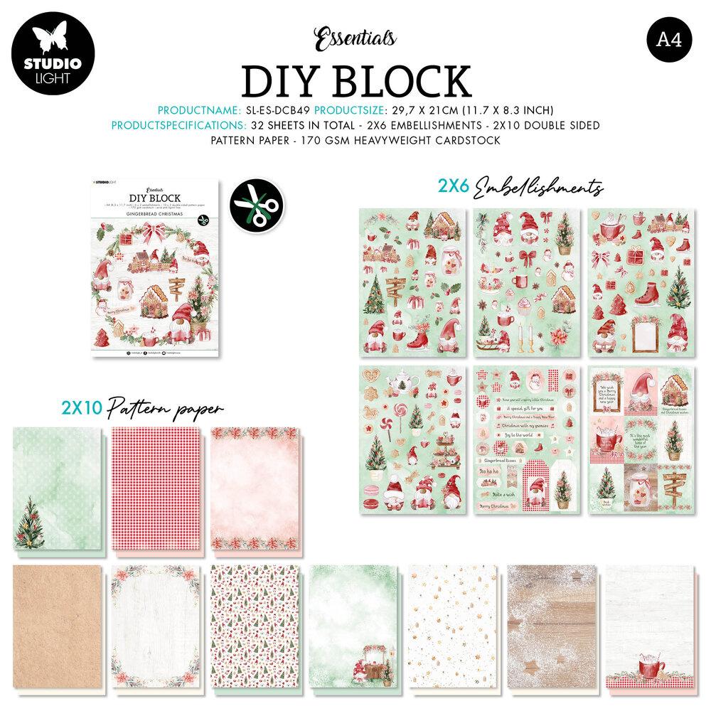 Studio Light DIY A4 Block Gingerbread Christmas #49